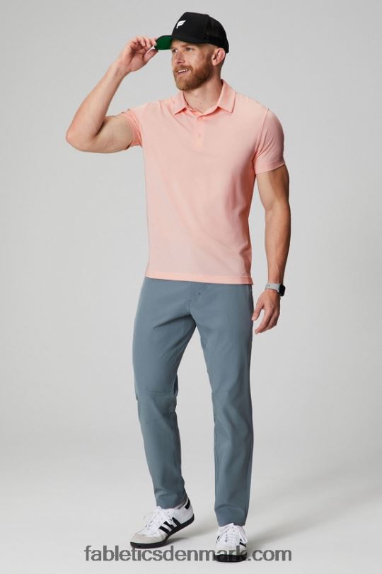 Fabletics Mænd 24-7 polo 171 PNX2T3425 lyserød smørcreme