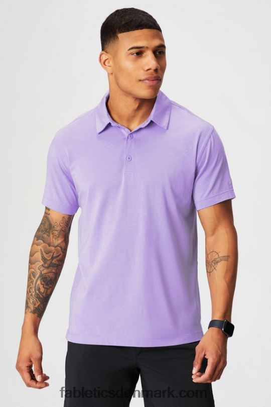 Fabletics Mænd 24-7 polo 172 PNX2T3431 ikonisk lavendel