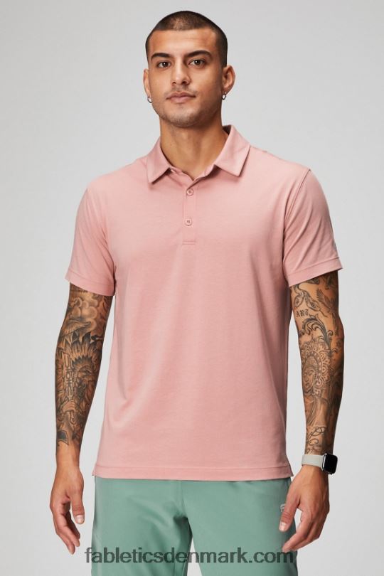 Fabletics Mænd 24-7 polo 172 PNX2T3432 lyserød skifer