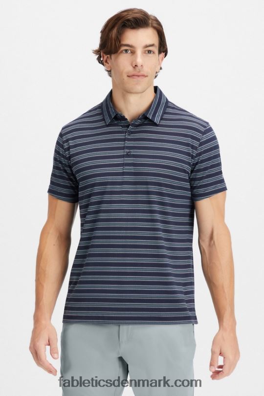 Fabletics Mænd 24-7 polo 172 PNX2T3433 klassisk marineblå skjult stribe