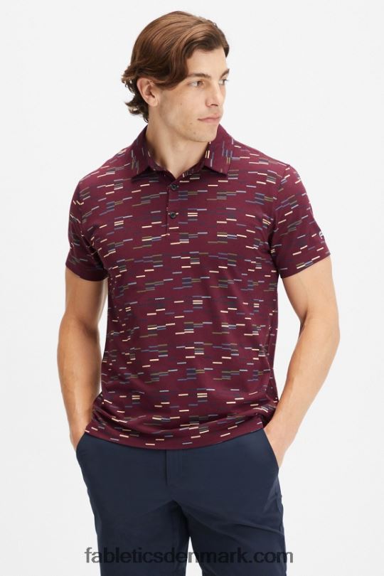 Fabletics Mænd 24-7 polo 173 PNX2T3436 merlot fint foret