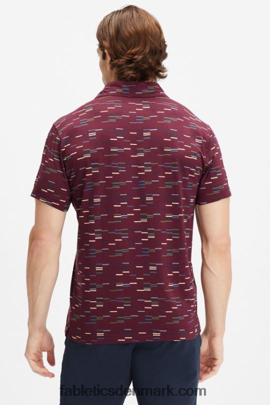 Fabletics Mænd 24-7 polo 173 PNX2T3436 merlot fint foret