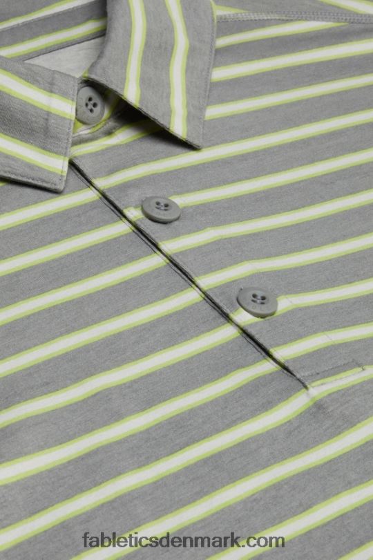 Fabletics Mænd 24-7 polo 173 PNX2T3437 falmet lime skyggestribe