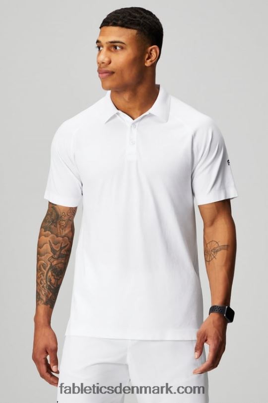 Fabletics Mænd træningsdagen polo 166 PNX2T3403 klassisk hvid
