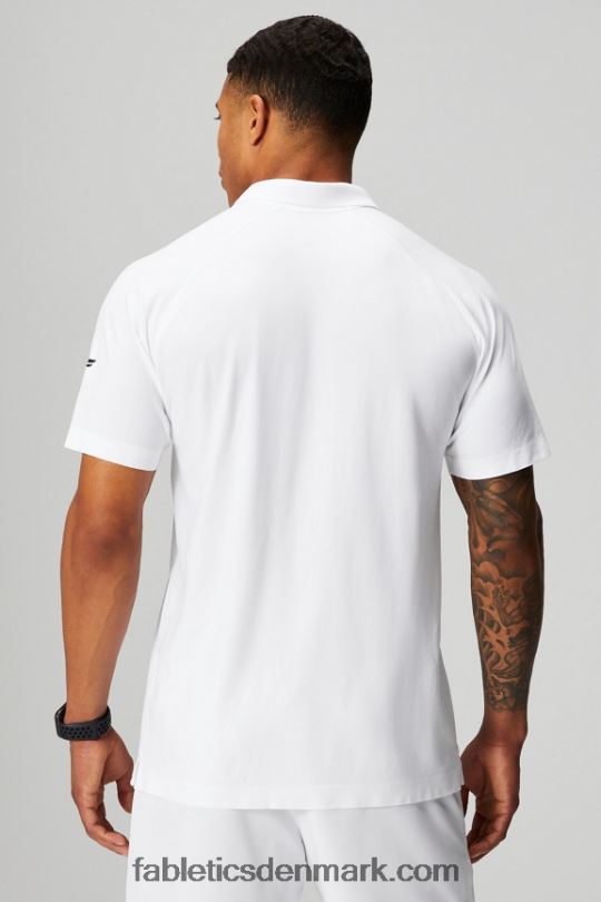 Fabletics Mænd træningsdagen polo 166 PNX2T3403 klassisk hvid