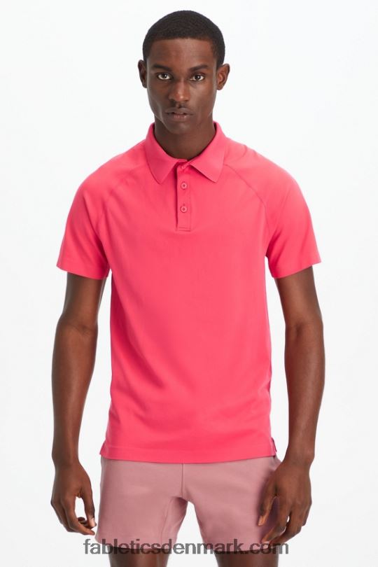 Fabletics Mænd træningsdagen polo 169 PNX2T3416 magenta rød