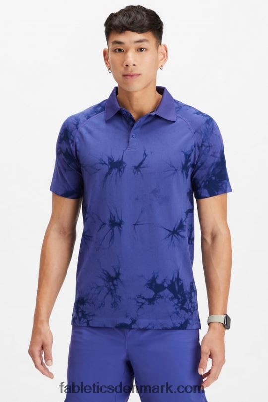 Fabletics Mænd træningsdagen polo 170 PNX2T3419 blåt indigo farvestof