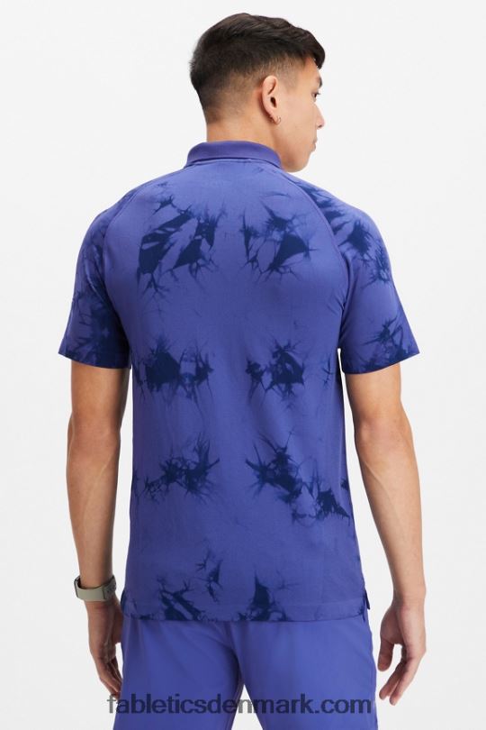 Fabletics Mænd træningsdagen polo 170 PNX2T3419 blåt indigo farvestof