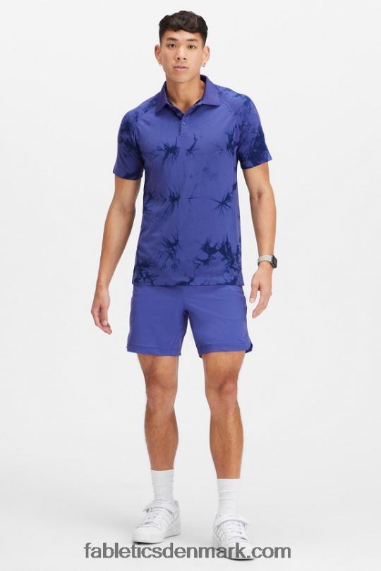 Fabletics Mænd træningsdagen polo 170 PNX2T3419 blåt indigo farvestof