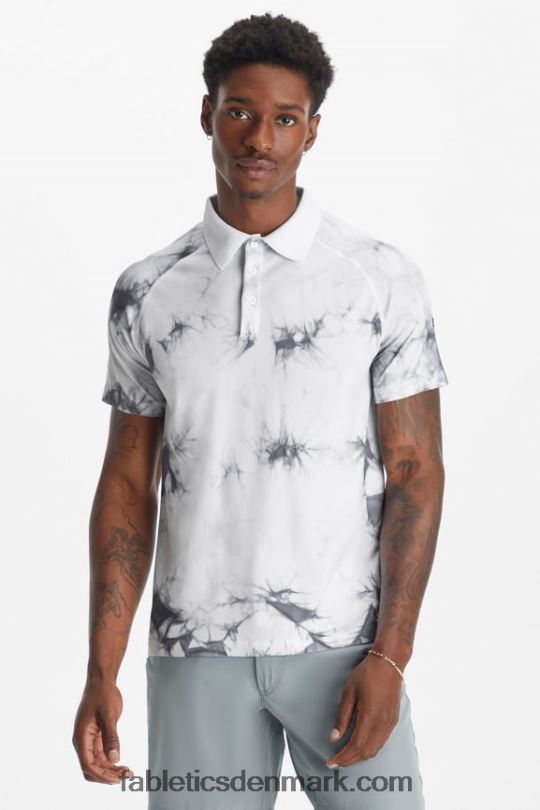 Fabletics Mænd træningsdagen polo 174 PNX2T3457 klassisk hvidt farvestof