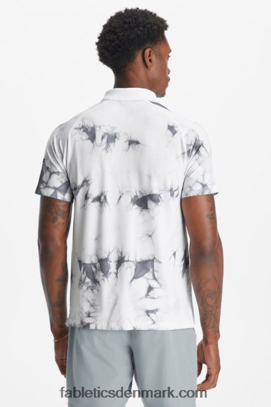 Fabletics Mænd træningsdagen polo 174 PNX2T3457 klassisk hvidt farvestof