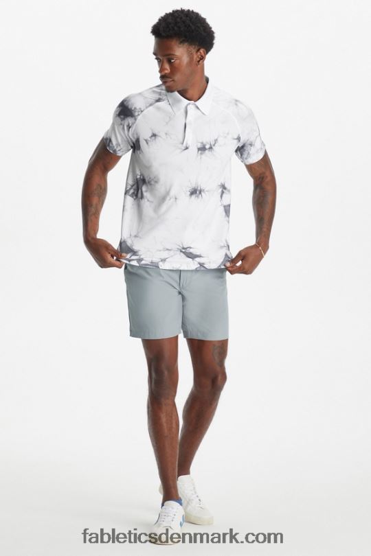 Fabletics Mænd træningsdagen polo 174 PNX2T3457 klassisk hvidt farvestof