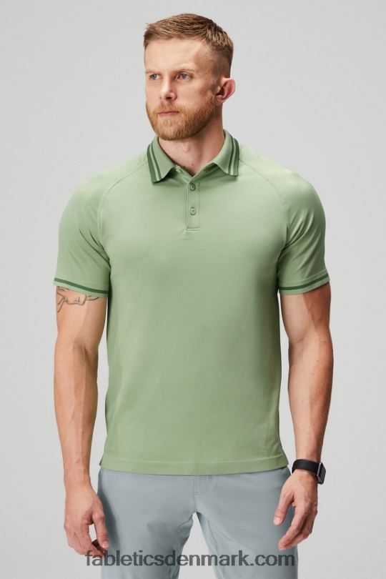 Fabletics Mænd træningsdagen tippet polo PNX2T3443 timian