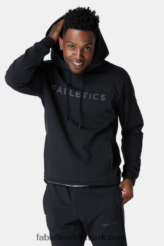 Fabletics Mænd den grafiske hættetrøje ved gården PNX2T3731 sort/grå