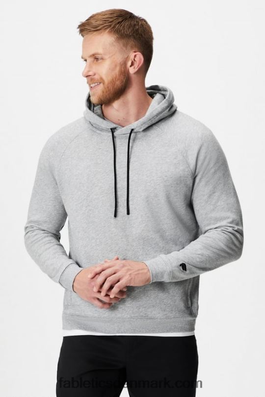 Fabletics Mænd den lette go-to hættetrøje PNX2T3656 klassisk grå lyng