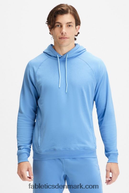 Fabletics Mænd den lette go-to hættetrøje PNX2T3659 surf blå