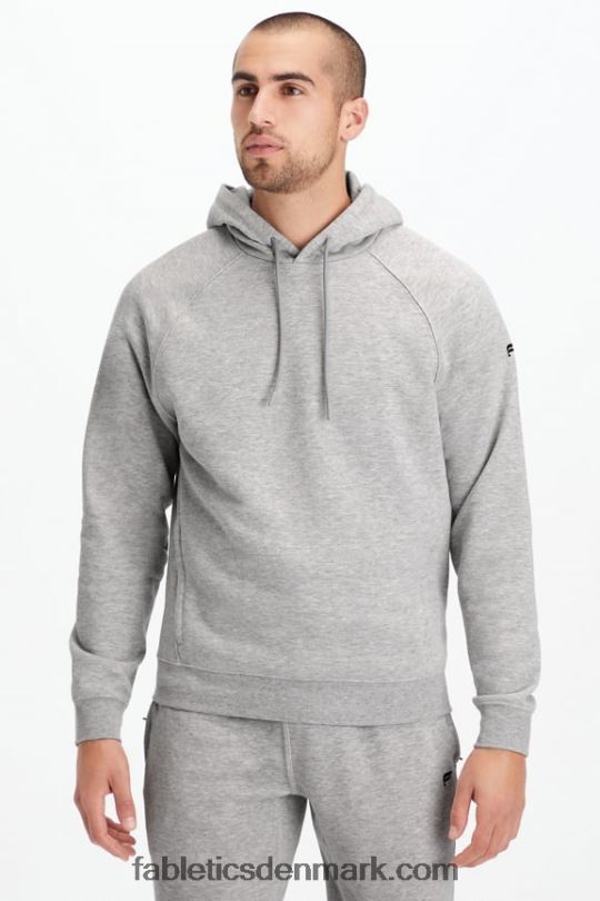 Fabletics Mænd den lette go-to hættetrøje PNX2T3661 mellemgrå hst