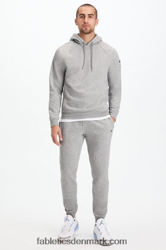 Fabletics Mænd den lette go-to hættetrøje PNX2T3661 mellemgrå hst
