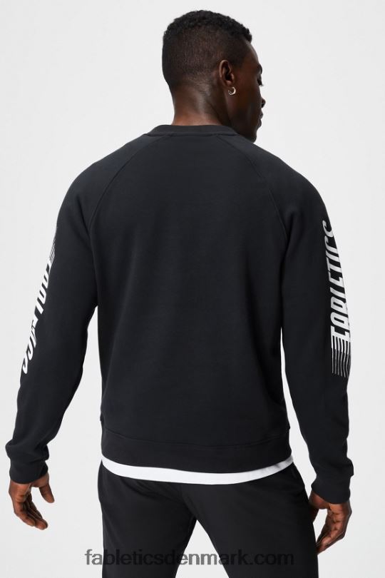 Fabletics Mænd go-to besætningen PNX2T3692 sorte hurtige ærmer