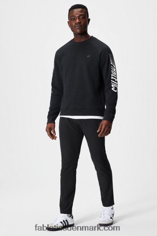 Fabletics Mænd go-to besætningen PNX2T3692 sorte hurtige ærmer
