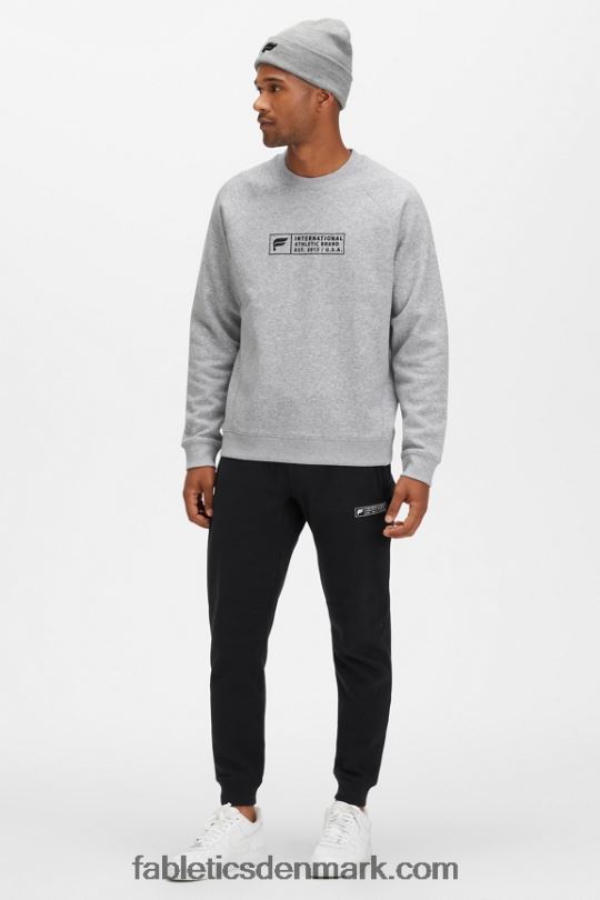 Fabletics Mænd go-to besætningen PNX2T3700 klassisk grå lyng jock tag