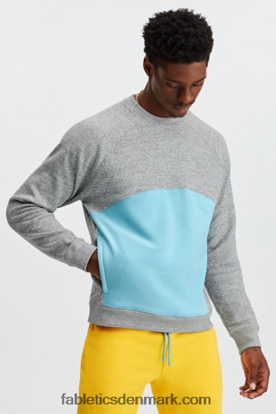 Fabletics Mænd go-to crew specialudgaven PNX2T3705 mellemgrå hst