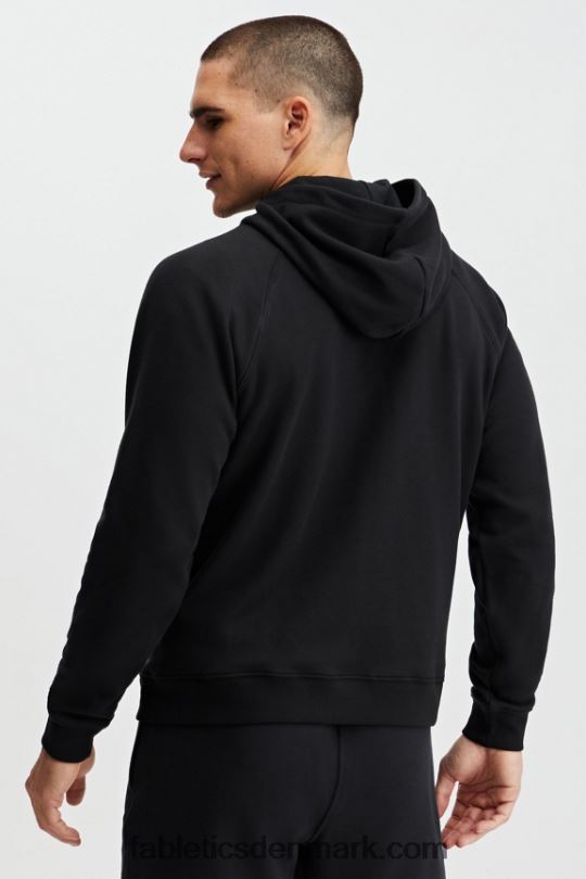 Fabletics Mænd hættetrøjen med fuld lynlås PNX2T3707 sort