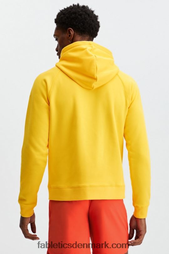 Fabletics Mænd hættetrøjen med fuld lynlås PNX2T3708 vintage gul