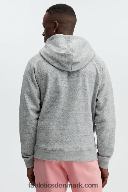 Fabletics Mænd hættetrøjen med fuld lynlås PNX2T3709 mellemgrå hst