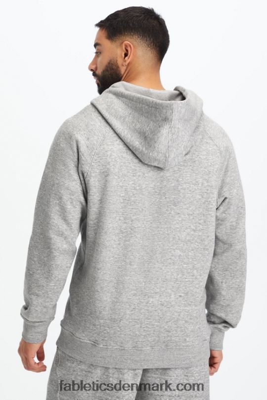 Fabletics Mænd postgame hættetrøje med fuld lynlås PNX2T3720 grå lyng