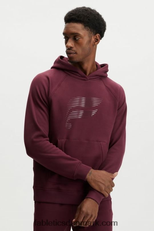 Fabletics Mænd postgame hættetrøjen PNX2T3725 merlot gloss fast logo