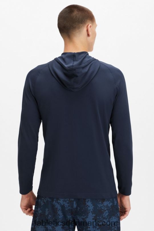 Fabletics Mænd træningsdagens hættetrøje PNX2T3623 klassisk flåde