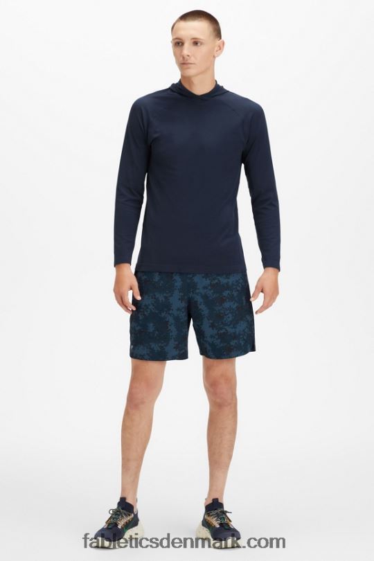 Fabletics Mænd træningsdagens hættetrøje PNX2T3623 klassisk flåde