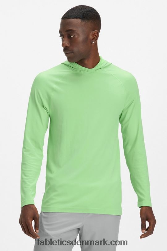 Fabletics Mænd træningsdagens hættetrøje PNX2T3626 wasabi