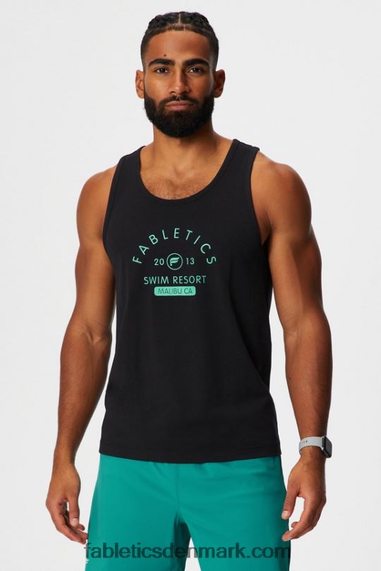 Fabletics Mænd 24-7 tanken PNX2T3378 sort svømmetur
