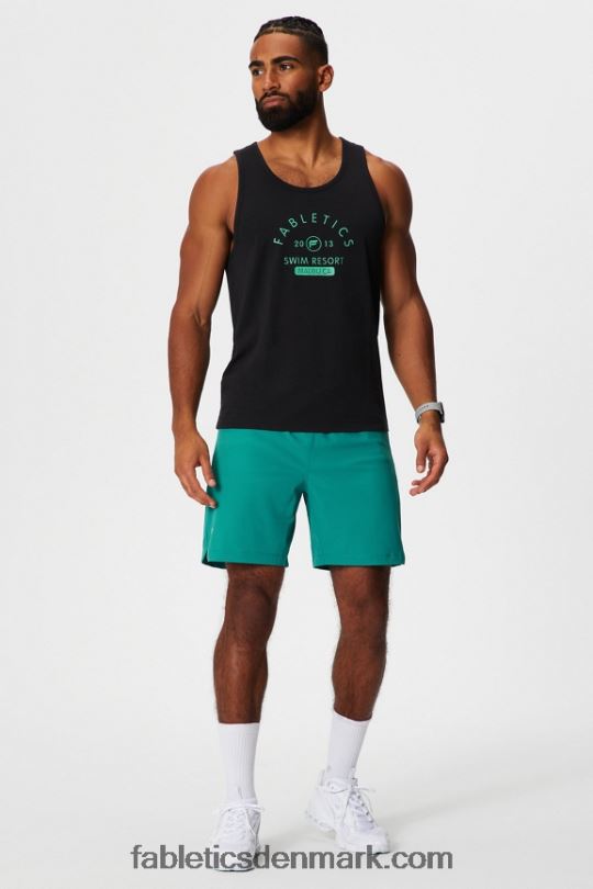 Fabletics Mænd 24-7 tanken PNX2T3378 sort svømmetur