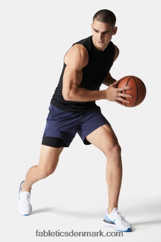 Fabletics Mænd ærmeløs t-shirt på forreste række PNX2T3401 sort