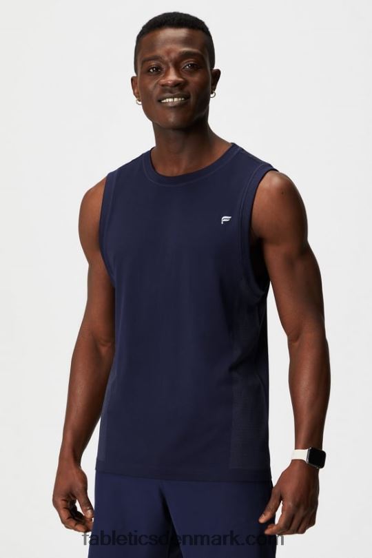 Fabletics Mænd træningsdagens muskeltank PNX2T3373 dyb flåde