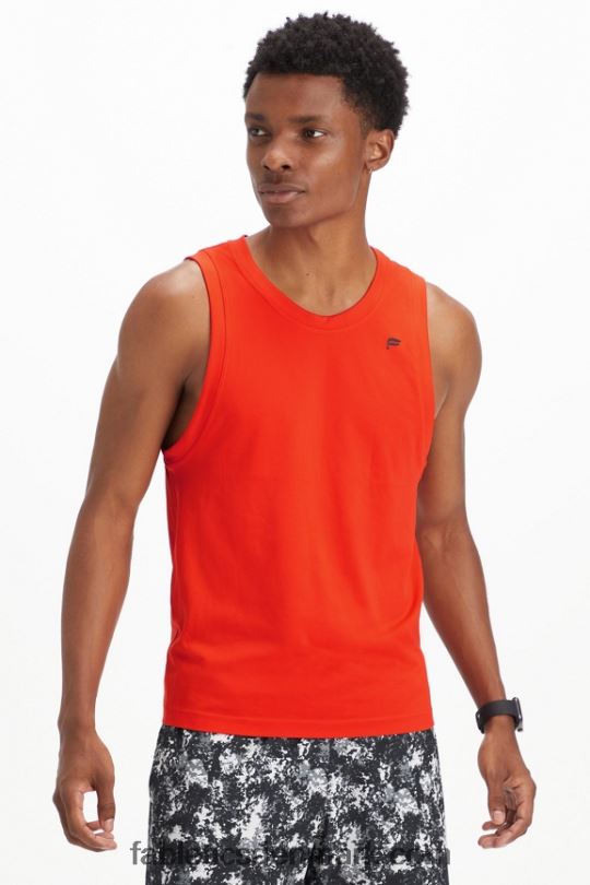 Fabletics Mænd træningsdagstanken PNX2T3395 flammende rød eksploderede